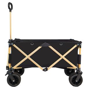 Carrello Pieghevole in Lega di Alluminio Resistente con Ruote Grandi, Manico Regolabile e Portabevande per Campeggio e Spiaggia - Product Image 6