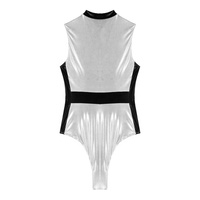 Body métallisé brillant pour hommes Justaucorps pour discothèque Jeu de rôle Cosplay Stage Performance Pole Dancing Dance Party