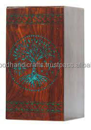 Urnes en bois professionnelles adultes de cendres humaines soutenant des urnes en bois personnalisées - Product Image 4