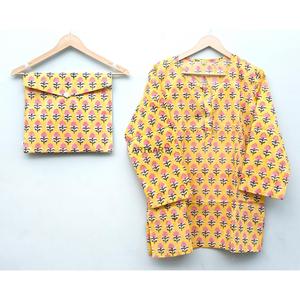 Conjunto de Pijamas de Algodón 100% con Estampado Floral para Mujer, Manga Larga, Cintura Elástica, Secado Rápido, Ropa de Dormir Informal para Primavera/Verano - Product Image 3
