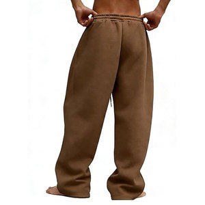 Wholesale Men Baggy Sweatpants Fleece Wide <b>Leg</b> with Elastic Drawstring Waist, Casual Loose Lounge Joggers - Product Image 4