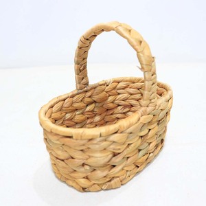 Cesta de Regalo Tejida de Jacinto de Agua Natural Rústico con Asa, Ecológica, Ligera, Organizador de Almacenamiento para Picnic - Product Image 3