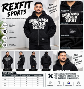 Custom <b>Zip</b> <b>Up</b> Hoodie <b>Men</b> Chenille Letter Streetwear Oversized <b>Fleece</b> Hoodie Kangaroo Pocket Custom Label Heavy Casual Wear OEM - Product Image 6