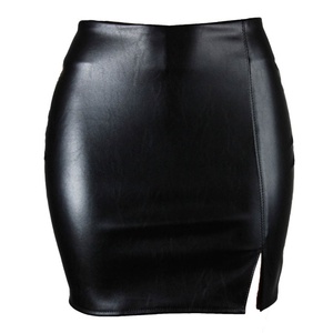 Hot Selling New Design Women's Faux Leather <b>Skirts</b> Sexy Fashion Stylish <b>Summer</b> <b>Ladies</b> PU Coated Leather <b>Skirts</b> - Product Image 1