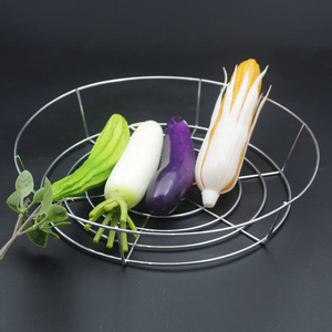 Cesta de Almacenamiento Redonda de Alambre Metálico Ecológica EGO para Organización de Verduras y Pan en la Cocina - Product Image 1