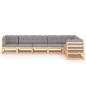 Conjunto Modular Mediano para Jardín, Madera Natural de Pino Sólido para Espacios Exteriores - Product Image 3