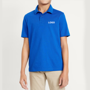 เสื้อโปโลนักเรียนผ้าปิเก้สีน้ำเงินเข้ม แห้งเร็ว สำหรับนักเรียน - Product Image 5