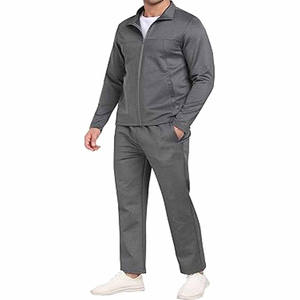 Ensemble de survêtement décontracté pour homme, veste et pantalon assortis, respirant, confortable, pour la gym, l'entraînement, le jogging et la course à pied - Product Image 2