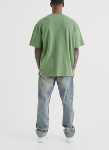 เสื้อยืดคอกลมแขนสั้นทรงปกติสำหรับผู้ชาย สีพื้น ผ้าคอตตอน/สแปนเด็กซ์ ทอแบบเจอร์ซีย์ ระบายอากาศได้ดี น้ำหนัก 180 กรัม พิมพ์ลายซิลค์สกรีน - Product Image 3