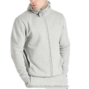Conjunto de Sudadera con capucha unisex de 2 piezas de algodón con logotipo personalizado gris Cargo Fleece chándal directo de fábrica Activewear impreso de alta calidad - Product Image 4