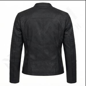 Último diseño 2025 chaquetas de cuero de moda para mujer gran oferta logotipo personalizado estilo y color chaquetas de cuero para mujer personalizadas - Product Image 3