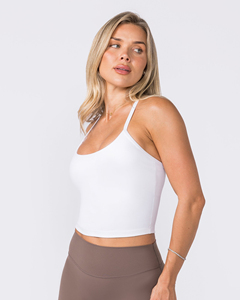 Débardeur sans manches pour femme, coupe courte, 100% coton, élastique, fitness, été, qualité supérieure, personnalisable - Product Image 3