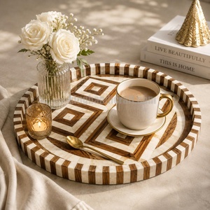Plateau de toilette artisanal en nacre, élégant organisateur décoratif pour chambre, salle de bain, coiffeuse et boutiques de cadeaux - Product Image 6