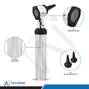 Ensemble d'otoscopes de diagnostic médical, kit d'instruments d'examen des oreilles à LED pour clinique ORL et hôpital - Product Image 3