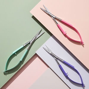 Embroidery Spring Scissors Curved Blade Fine Point Needlework Snip Stainless Steel Craft Supply Custom Branding - Product Image 1