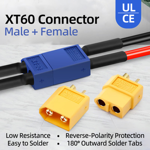 Xt60 <span class=keywords><strong>Connector</strong></span> Kabel Voor Rc Lipo Batterij Quadcopter Multicopter Mannelijke En Vrouwelijke Panel Mount Voor E-Bike Batterij Amass Xt60 - Product Image 2