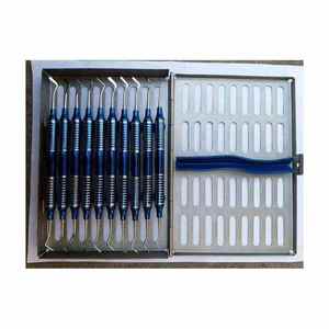 Juego de Instrumentos de Diagnóstico Dental de Acero Inoxidable, Kit Manual de Explorador y Scaler con Casete de Esterilización para Clínica, Marca ZUOL - Product Image 5