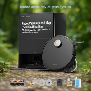 Robot Vacuum and <b>Mop</b> 35000Pa Ultra-Thin with Obstacle Avoidance Self-Cleaning - Product Image 2
