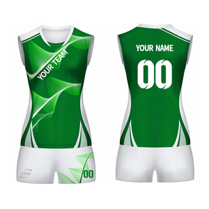 Custom Women Volleyball Sleeveless Jersey Set Quick Dry Sports Apparel - Product Image 2