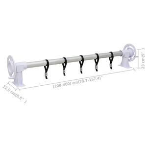 Enrouleur et dérouleur de bâche de piscine réglable en aluminium et plastique argenté et blanc - Product Image 6