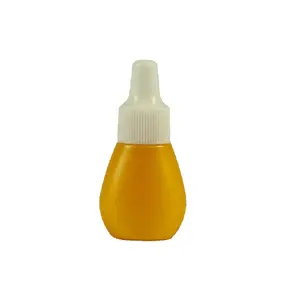 (مخزون جاهز) 5 بيضاوية LDPE لؤلؤ عارية لون مخصص دائري مضغوطة أمبولة فارغة صغيرة بغطاء أبيض (HOS05)