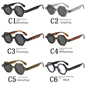 Gafas de Sol con Marco Pequeño y Forma Poligonal para Hombre, Retro, Unisex, Venta al por Mayor, Estilo 2025, Nuevas, con Logotipo Personalizado - Product Image 3