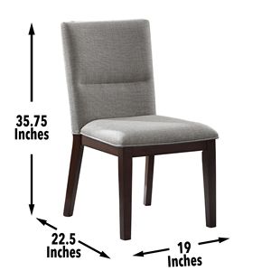 Amalie marrone sedie laterali Set di 2 accento moderno per soggiorno o sala da pranzo - Product Image 2
