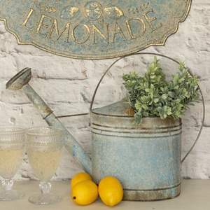 Regadera de jardín compacta y decorativa de metal para plantas de escritorio de oficina y jardinería en espacios pequeños - Product Image 4