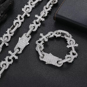 Bracelet Hip Hop en Moissanite de Qualité Export, Argent 925 Plaqué Rhodium, Accessoire de Mode Luxe Moderne pour Hommes et Femmes - Product Image 4