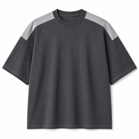 T-shirt en coton vert à manches courtes et col rond, coupe ample, décontracté, couleur unie, tricot jersey avec imprimé étoile
