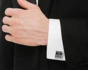 Boutons de manchette personnalisés de luxe pour hommes |   Boutons de manchette en acier inoxydable et argent sterling 925 |   Bijoux de manchette pour chemise de mariage en gros - Product Image 2