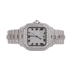 Vente en gros d'usine VVS1 Moissanite Diamond HipHop Iced Out Watch à prix abordable du fabricant indien - Product Image 1