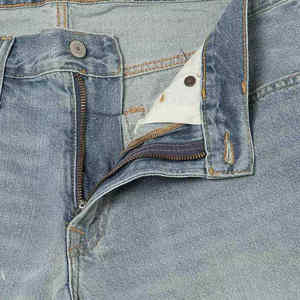 Shorts en jean délavé décontractés pour hommes, coupe personnalisée, 100 % coton, séchage rapide, style baggy - Product Image 2