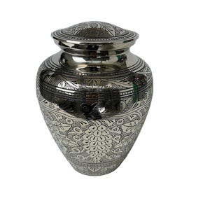Urna de cremación para adultos de diseño cruzado, urnas conmemorativas con acabado antiguo de peltre para humanos, urnas de cremación de Metal hechas a mano, lo último - Product Image 5