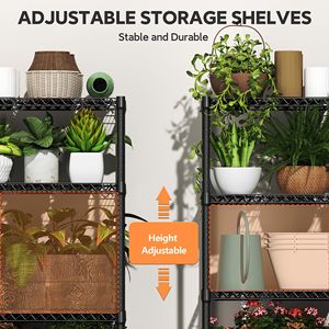 Scaffale Metallico a 6 Ripiani con Capacità di Carico di 950 kg, Unità di Stoccaggio Regolabile per Garage - Product Image 5