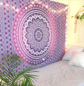 Tapiz de Mandala, ropa de cama colgante de pared de algodón de tamaño doble, decoración hecha a mano para el hogar, varios colores bohemios por consignadores indios - Product Image 4