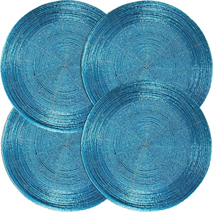 Best Sale <b>Beaded</b> <b>Placemats</b> Unique Trending Glass Beads Embroidered Mats Solid Design <b>Placemats</b> for Dining Table Decor - Product Image 1