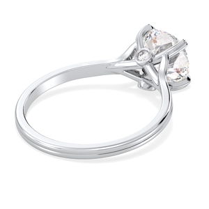 Bague de fiançailles REYES en or blanc 14 carats avec moissanite taille coussin de 1,82 carats, style classique, cadeau de mariage, bijoux fins – Grande Vente - Product Image 4