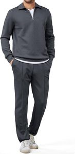 Ensemble de survêtement de performance premium pour hommes, vêtements de sport personnalisés pour l'entraînement, veste zippée intégrale et pantalon de jogging - Product Image 2