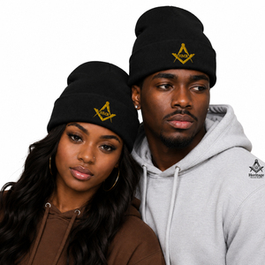 Casquette de Franc-Maçonnerie Héritage Grecque : Vêtements de Fraternité, Sœurauté et Sororité, Noire et Dorée - Product Image 5
