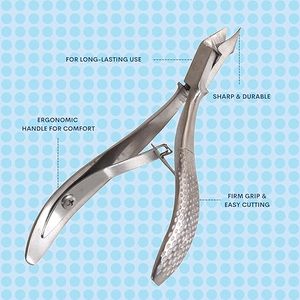 Professional Stainless Steel Curved Manicure Set Wide Jaw Opening for Finger Nail Cuticle Nipper Pusher Toenail Ingrown Cutters - Product Image 4
