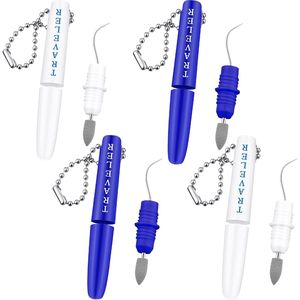 Set di 4 Strumenti Dentali Portatili da Viaggio, Cura Orale Riutilizzabile, Porta Stuzzicadenti in Metallo, Stuzzicadenti Tascabili, Strumento per la Rimozione dei Residui Dentali - Product Image 3