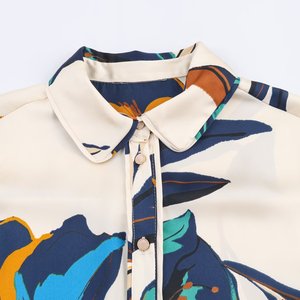 Nueva Camisa de Manga Larga con Estampado Floral, Estilo Vintage Europeo y Americano, Ecológica, Antiarrugas, para Mujer - Product Image 3