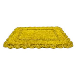 Alfombra de Baño Rectangular Amarilla de Algodón, con Base de Goma Antideslizante, Estilo Clásico y Grueso para Uso Doméstico - Product Image 4