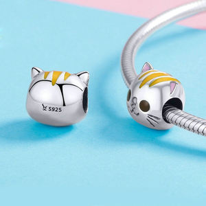 Hot Cute Mexican <span class=keywords><strong>Ambystoma</strong></span> Cute Cat 100% S925 Sterling Sliver Charms para pulsera Charms Bead Fashion Sliver Accesorios de joyería - Product Image 6