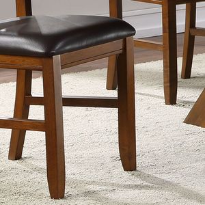 Set di 2 Sedie da Pranzo con Schienale a X in Stile Espresso e Noce - Product Image 5