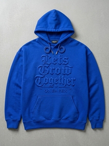 Sudadera con Capucha Azul para Hombre ONEAPEX, Sudadera Holgada con Estampado en Relieve, Estilo Urbano, Algodón Grueso, Informal - Product Image 6
