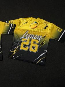 Camiseta de Fútbol Retro Personalizada con Malla Impresa, Manga Corta, Diseño Sublimado de Dos Paneles, Malla de Poliéster de Secado Rápido - Product Image 2