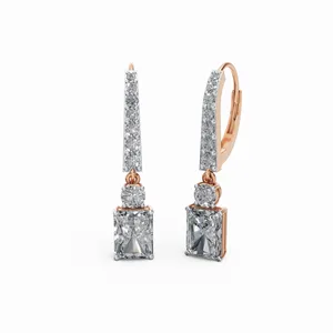 Aros de Diamantes Cultivados en Laboratorio, Redondos y Radiantes, Estilo Forever, 18 Piezas, Oro Rosa, Joyería Moderna para Mujer, Certificación IGI - Product Image 4