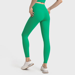 Pantalones de Yoga de Cintura Alta de Color Sólido para Mujer con Logotipo Personalizado, de Secado Rápido, Ajustados, con Efecto Push-Up - Product Image 3